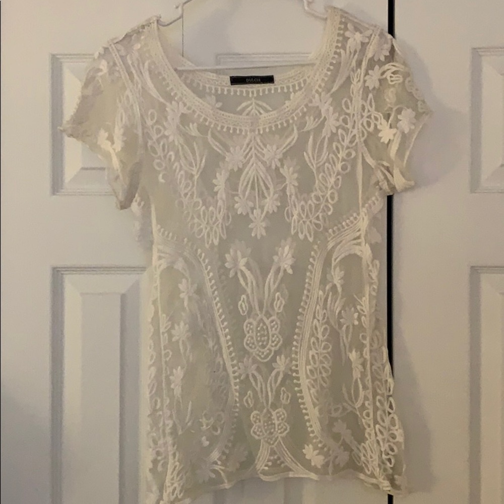 Sheer top with detailing